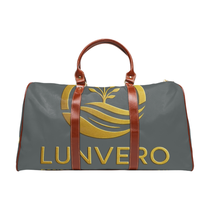 LUNVERO Grey & Gold Waterproof Travel Bag
