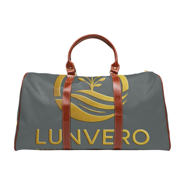 LUNVERO Grey & Gold Waterproof Travel Bag