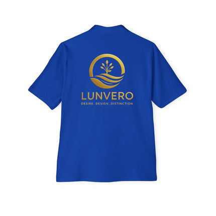 LUNVERO White Polo – Gold Edition Unisex Casual Wear, Golf Shirt, Perfect Gift, Business Casual Attire