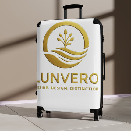 ✨LUNVERO Luxury White & Gold Set (S + M + L) Travel Suitcase  for  Vacation, Business Trips