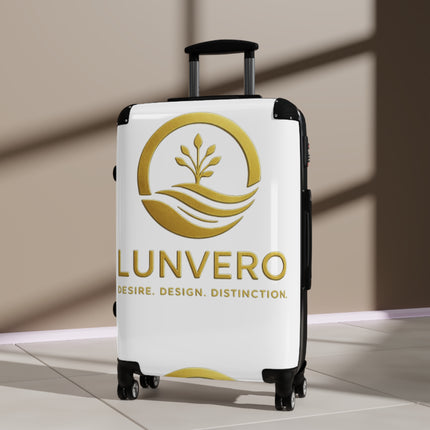 ✨LUNVERO Luxury White & Gold Set (S + M + L) Travel Suitcase  for  Vacation, Business Trips