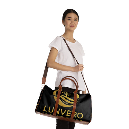LUNVERO Black & Gold Waterproof Durable Travel Bag