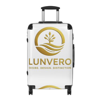 ✨LUNVERO Luxury White & Gold Set (S + M + L) Travel Suitcase  for  Vacation, Business Trips