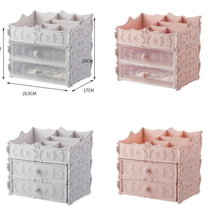 Transparent Makeup Organizer Cosmetic Storage Box Drawer Desktop Organizer Jewelry Beauty Storage Bins Lipstick Christmas Gifts