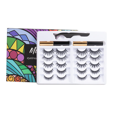 Magnetic False Eyelashes 5 Pairs Of Eyeliner