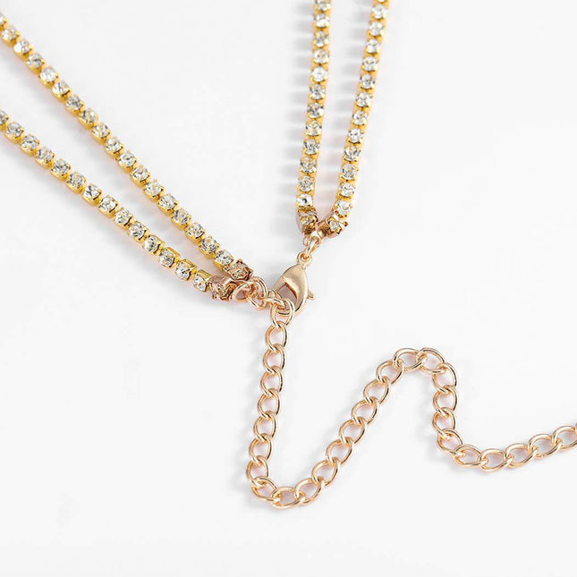 Rhinestone Body Chain – Gold & Silver Waist Accessory