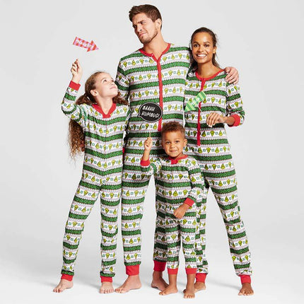 England Style Christmas Parent-Child Pants Suit