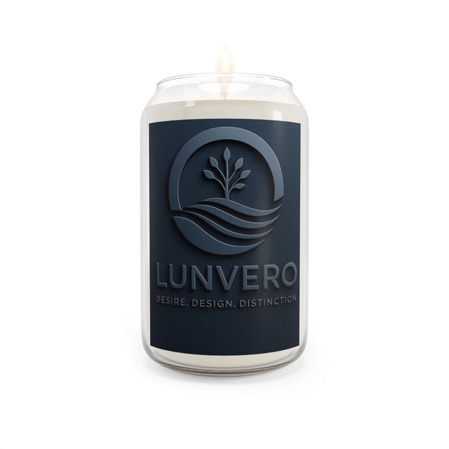 LUNVERO LUXE Bespoke 13.75oz Soy Candle | Custom-Designed, 70-Hour Personalized Vessel