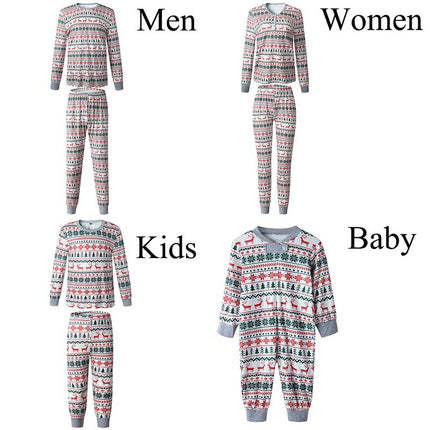 Christmas Parent-Child Long Sleeve Cotton Suit – Comfortable Home Wear for All