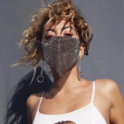Metallic Mesh Party Mask – Elegant European Style