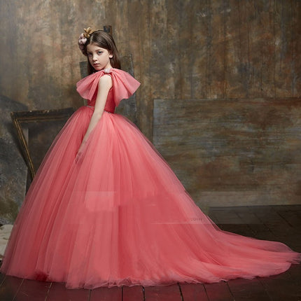 Girls’ Colorful Polyester Blend Dress – Bright Summer Outfit