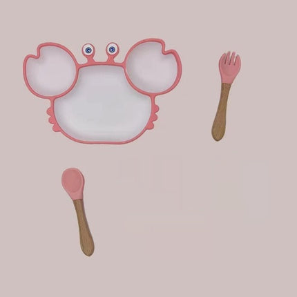 Silicone Baby Suction Plate Set – Cute Animal Design & Non-Slip Feeding Dish