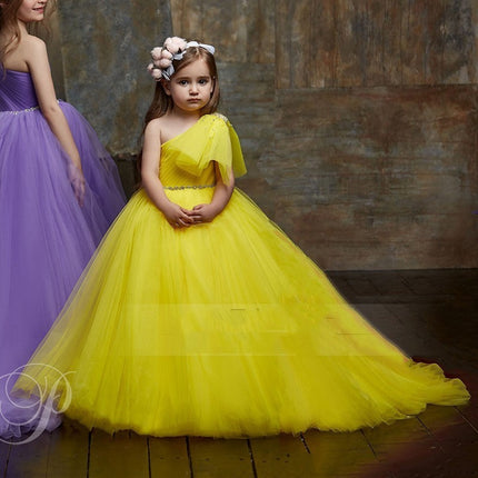 Girls’ Colorful Polyester Blend Dress – Bright Summer Outfit