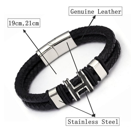 Stainless Steel Geometric Bracelet – Modern Unisex Design