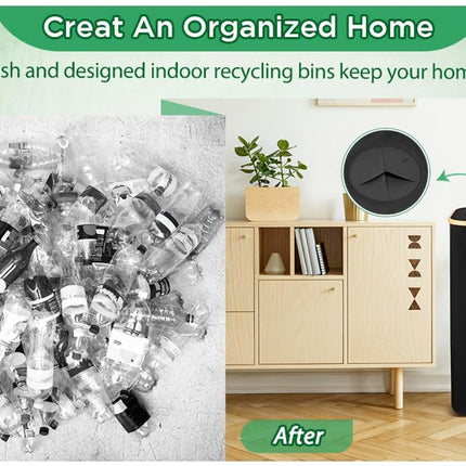 Recyclable Trash Can with Removable Reusable Inner Bags