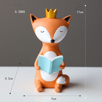 Nordic Creative Animal Resin Ornament – Modern Home & Kids Room Décor