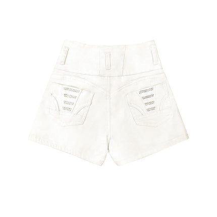 The "Luxe Contour" High-Waist Denim Shorts: Summer's Defined Edge