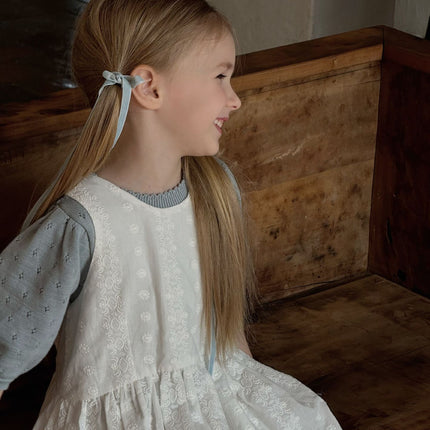 Embroidered Cotton Girls’ One-Piece Dress