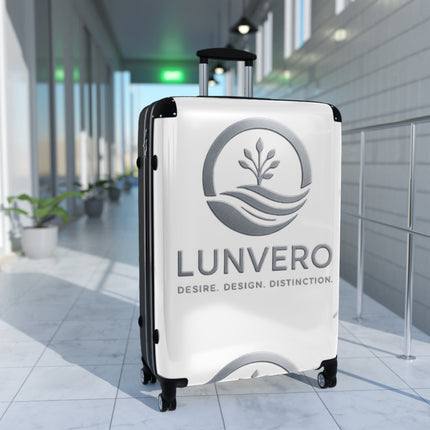 ✨LUNVERO Luxury Silver & White Set (S + M + L) Luggage, Rolling Suitcase, Travel Bags
