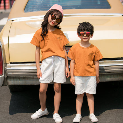 Casual Khaki Cotton Shirt – Comfortable Everyday Wear for Kids & Adults