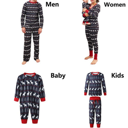Christmas Parent-Child Long Sleeve Cotton Suit – Comfortable Home Wear for All