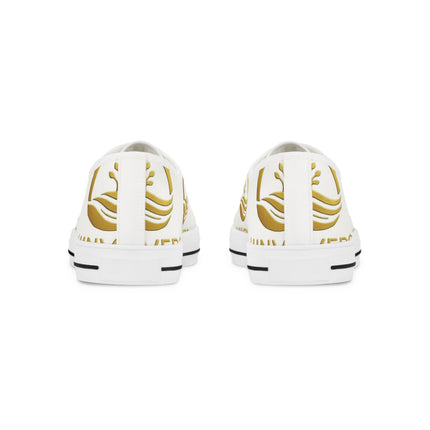 LUNVERO Pure White Gold Limited Edition Sneakers Unique Design Shoes, Perfect Gift for Sneaker Lovers