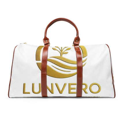 LUNVERO White & Gold Waterproof Durable Travel Bag