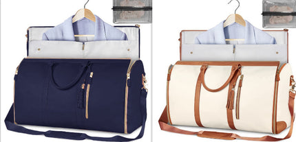 Convertible Travel Duffle & Suit Tote Waterproof Cowhide Utility  Curated by LUNVERO
