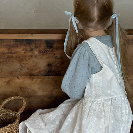 Embroidered Cotton Girls’ One-Piece Dress