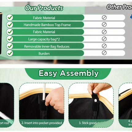 Recyclable Trash Can with Removable Reusable Inner Bags