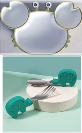 Silicone Baby Suction Plate Set – Cute Animal Design & Non-Slip Feeding Dish