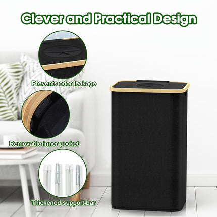 Recyclable Trash Can with Removable Reusable Inner Bags