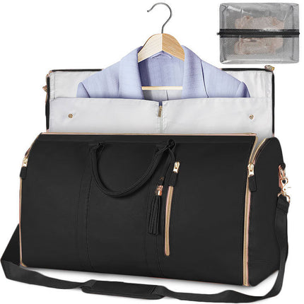 Convertible Travel Duffle & Suit Tote Waterproof Cowhide Utility  Curated by LUNVERO