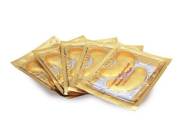 Lot de 10 masques pour les yeux au collagène cristal doré, patchs pour les yeux, masque pour les yeux pour le soin du visage, masque gel anti-cernes, anti-âge
