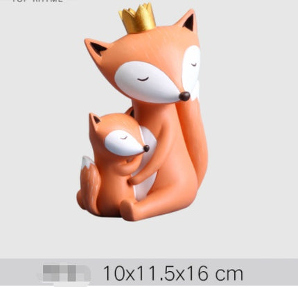 Nordic Creative Animal Resin Ornament – Modern Home & Kids Room Décor