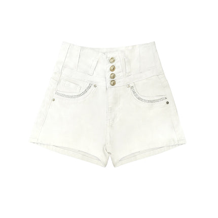 The "Luxe Contour" High-Waist Denim Shorts: Summer's Defined Edge