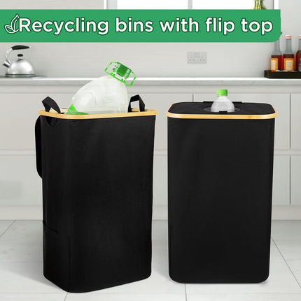 Recyclable Trash Can with Removable Reusable Inner Bags