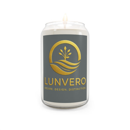 LUNVERO LUXE Bespoke 13.75oz Soy Candle | Custom-Designed, 70-Hour Personalized Vessel