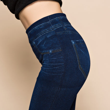 Women Leggings Plus size Faux Denim Jeans Leggings