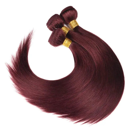Burgundy Straight Brazilian Remy Hair Bundle 99J Wine Red Hair 1/3 Bundles Straight Sew in Hair Weave Remy Human Hair Bundle