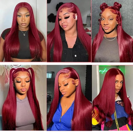 Burgundy Straight Brazilian Remy Hair Bundle 99J Wine Red Hair 1/3 Bundles Straight Sew in Hair Weave Remy Human Hair Bundle