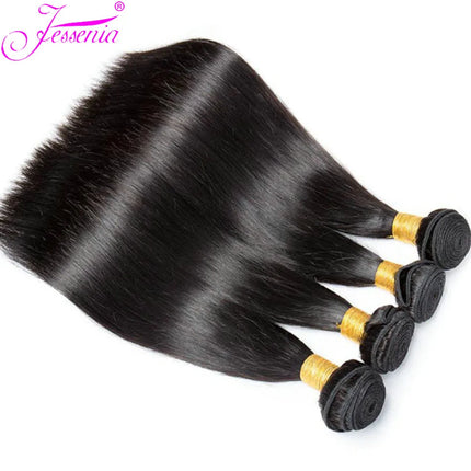 Bone Straight 13A Grade Human Hair Bundles With Closure Malaysian Unprocessed Frontal Tissage Bresiliens Bone Straight Virgin