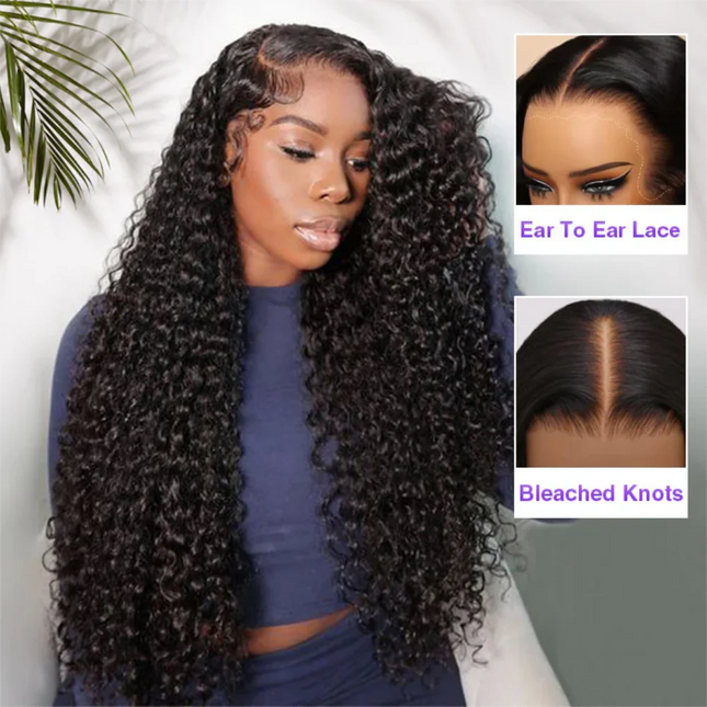 Deep Wave Lace Front Wigs Human Hair 4X4 Deep Wave Wig Lace Front Wigs Human Hair Curly Human Hair Wig PrePlucked Wigs For Women