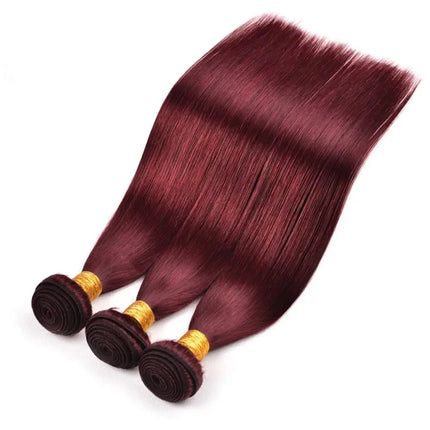 Burgundy Straight Brazilian Remy Hair Bundle 99J Wine Red Hair 1/3 Bundles Straight Sew in Hair Weave Remy Human Hair Bundle