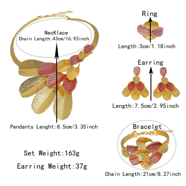 Luxury Costume Popular Trendy Brazilian Latest Fashion Wedding Copper Gold Plated Party Gift Anniversary Engagement Jewelry Set