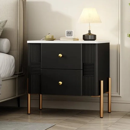 LUNVERO Modern 2-Drawer Bedside Nightstand