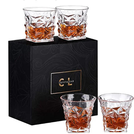 Vintage Classical Design Personalized Custom logo Gift Box Luxury Whiskey Wine Glass Set 4
