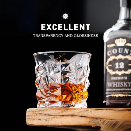 Vintage Classical Design Personalized Custom logo Gift Box Luxury Whiskey Wine Glass Set 4