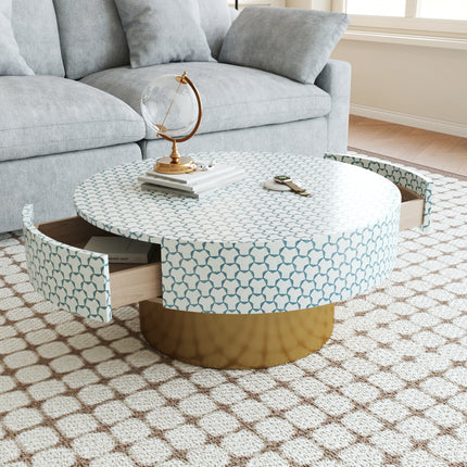 LUNVERO Voxhome Modern Adjustable Coffee Table