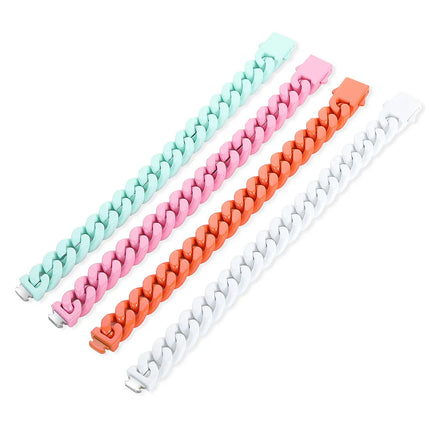 Con Catena a Maglia Cubana Con logo Personalizzato in Acciaio Inossidabile Custom Cuban Link Chain Bracelet